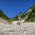 雪渓登り、超楽しい～！
