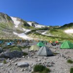 剱沢キャンプ場到着！　早々に設営