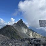 大喰岳から見る槍ヶ岳。小槍と大槍