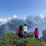 南岳山荘近くの獅子鼻岩から大キレットを望む