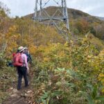 鉄塔が最初の休憩ポイント