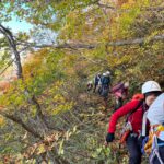 紅葉の中を突き進む！