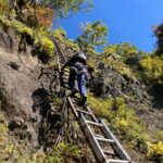 鋸岳大キレット。天に向かって登る！
