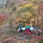 先ずは細尾根まで激下り！