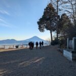 富士に見守られ、七面山山頂へ出発!