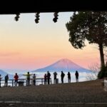 日没の「額縁富士」